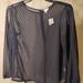 J. Crew Tops | J. Crew Navy Blue Sheer Blouse W/Threaded Polka Dots. Nwt. Size M. | Color: Blue | Size: M