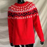 J. Crew Sweaters | J.Crew Ivan Fair Isle Merino Wool-Blend Sweater | Color: Red | Size: M