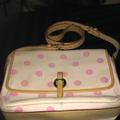 Dooney & Bourke Bags | Dooney & Bourke Women’s Pink Canvas & Leather Logo Flap Shoulder Handbag | Color: Pink | Size: Os