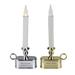 Brite Star Battery Operated Gold & Silver LED Christmas Candle Lamp w/ Base 11" in White | 11 H x 4.5 W x 1.5 D in | Wayfair BRITE STAR 45-177-77