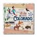 CounterArt Counter Art Colorado Coaster Ceramic in Blue/Brown | 1.5 H x 4 W x 4 D in | Wayfair 01-02640