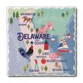 CounterArt Counter Art Delaware Coaster Ceramic in Blue/Green | 1.5 H x 4 W x 4 D in | Wayfair 01-02641