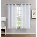 Creative Home Ideas Solid Color Sheer Thermal Single Curtain Panel Polyester in White/Brown | 63 H x 38 W in | Wayfair YMC016557