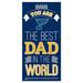 Fan Creations Best Dad In The World Sign | 6 H x 12 W x 0.25 D in | Wayfair H1079-Blues