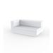 Vondom Vela - Modular Outdoor Sofa XL - Basic Plastic in Gray/White | 28.25 H x 63 W x 39.25 D in | Wayfair 54024-White