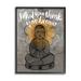 Stupell Industries What You Think You Become Phrase Floral Pattern Buddha Canvas in Gray | 20 H x 16 W x 2 D in | Wayfair ae-558_fr_16x20