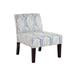 Slipper Chair - Lark Manor™ Javi 26" Wide Slipper Chair Polyester in Gray/Blue/White | Wayfair 589D39531677413BBCF75A95CA6349E9