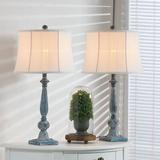 Three Posts™ Labombard 27.5" Buffet Lamp Set Resin, Linen in Blue/White | 27.5 H x 14 W x 14 D in | Wayfair 00CC6D945162472ABF1C4DBFBCF9CBCB