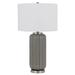 Wade Logan® Atworth 29" Gray Table Lamp Porcelain/Fabric in Gray/White | 29 H x 17 W x 17 D in | Wayfair 4F35CCF978FC4590ADE50FA73EDD1AD2