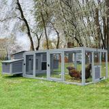 Tucker Murphy Pet™ Anyhia Chicken Coop w/ Chicken Run for up to 5 Chickens Solid Wood in Brown | 28 H x 103 W x 67 D in | Wayfair