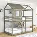 Tefft Twin over Twin Solid Wood Standard Bunk Bed by Harper Orchard in Gray | 83 H x 41 W x 78 D in | Wayfair 0F3B258FA6014BE0939F1F5B8C5D377D