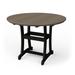 YardCraft Stella Bar Outdoor Table Plastic in Gray/Black/Brown | 54 H x 54 W x 54 D in | Wayfair PBT54-CGB