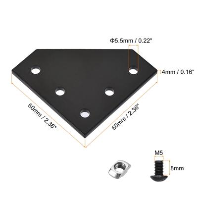 Corner Bracket Plate L Shape, Joint Kits Profile for Frame Structure