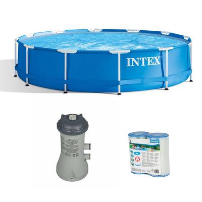 Intex 12' x 30" Above Ground Pool with Filter Pump System and Filter Cartridge - 53