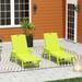 Polytrends Laguna All Weather Poly Pool Outdoor Chaise Lounge - with Arms (Set of 2)