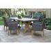 7 pc. Nadine Teak and Wicker Rectangle Dining Set