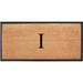 A1HC Rubber and Coir Heavy Weight large Outdoor Durable Monogrammed Doormat 24"X48", Beige