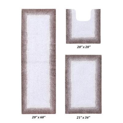 Torrent Border Bath Rug Mat, 3-Pc. Set by Better Trends in Beige