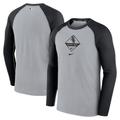 Men's Nike Gray/Black Chicago White Sox Game Authentic Collection Performance Raglan Long Sleeve T-Shirt