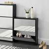Schuhkipper Vogar mit 2 Türen 67x63x17 cm Schwarz [en.casa]