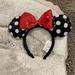 Disney Accessories | Disney Parks Polka Dot Minnie Ears | Color: Black/Red | Size: Os