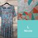 Lularoe Dresses | Large Lularoe Nicole Dress New | Color: Gray/Cream | Size: L