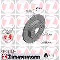 ZIMMERMANN Bremsscheibe COAT Z hinten rechts links voll 268mm für GENERAL MOTORS BUICK (SGM) VAUXHALL CHEVROLET OPEL 569072 13502864 569074 430.2622.2