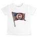 Toddler Tiny Turnip White Cleveland Guardians Baseball Flag T-Shirt