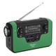 Elprico Wind Up Solar Radio,FM/AM/SW Solar Hand Crank Radio with Phone Charger for Bluetooth Hands‑free Call Solar FM Radio(green)