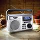 Retro DAB Radio with Built-in Bluetooth, LED display, Timers & Dual Alarms | USB or Battery-Operated