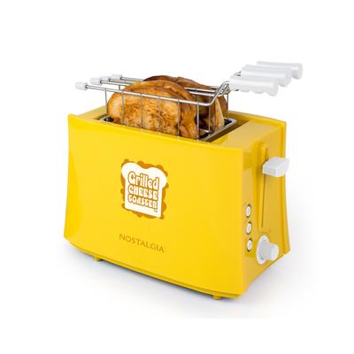 Nostalgia Grilled Cheese Toaster with Easy-Clean Toaster Baskets and Adjustable Toasting Dial - 2 Slot - 2 Slot
