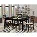 East West Furniture 6 Piece Dining Table Set- a Dining Table and 4 Kitchen Chairs with a Bench, Cappuccino (Seat Options)