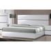 Somette Mehdi Modern Gloss White/ Grey Bed