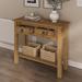 Wood Hall Table Console 2 Drawers Corona | Furniture Dash - N/A