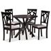 Luise Modern and Contemporary 5-Piece Wood Dining Set-Grey/Dark Brown