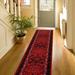 Custom Size 31 Inches Wide Bokhara Burgundy Non-Slip Stair Runner Rug