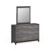 Fika Rustic Grey Wood 2-piece Dresser and Mirror Set by Furniture of America
