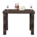 Modern Pub Height Bar Table, Elegant Dining Table - Brown