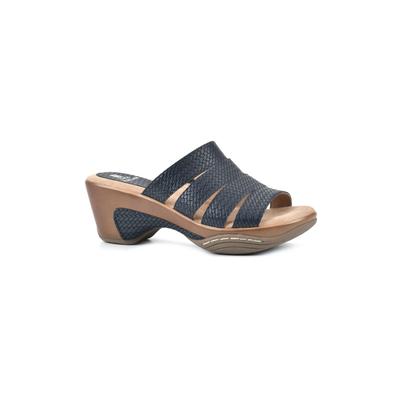 Women's White Mountain Valora Mule Sandal by White Mountain in Navy Woven (Size 11 M)