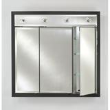 Afina Signature Triple Door Medicine Cabinet w/ Lights in Gray | 34" x 38" | Wayfair TD/LC3834RTUSSV