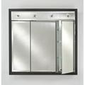 Afina Signature Triple Door Medicine Cabinet w/ Lights in Gray | 34" x 34" | Wayfair TD/LC3434RARSSV