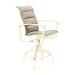 Tropitone Ovation Padded Sling Outdoor Barstool in White/Black | 48.5 H x 25 W x 29.5 D in | Wayfair 880627PS_28_PMT_Taylor_Taylor