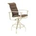 Tropitone Ovation Padded Sling Outdoor Barstool in White/Brown | 48.5 H x 25 W x 29.5 D in | Wayfair 880627PS_28_SNO_Breezeway_Breezeway