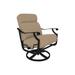 Tropitone Montreux Patio Chair w/ Cushion in Pink/White/Black | 41 H x 31.5 W x 35 D in | Wayfair 720211SSA_OBS_Canvas Heather Beige