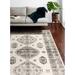 White 90 x 61 x 0.35 in Area Rug - Foundry Select Jeramy Collection Transitional Geometric Area Rug Ivory | 90 H x 61 W x 0.35 D in | Wayfair