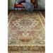 Blue/Red 90 x 63 x 0.5 in Area Rug - Bungalow Rose Traditional Floral Area Rug Rust Polypropylene | 90 H x 63 W x 0.5 D in | Wayfair