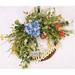 Primrue Hydrangea Daisy 24" Wood Wreath Silk/Wood/Twig in Blue | 24 H x 24 W x 8 D in | Wayfair 132688A4B6A349568F7A987C090307C2