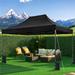 Yaheetech 15 Ft. W x 10 Ft. D Iron Pop-Up Canopy Metal/Soft-top in Black/White | Wayfair 612459 Black