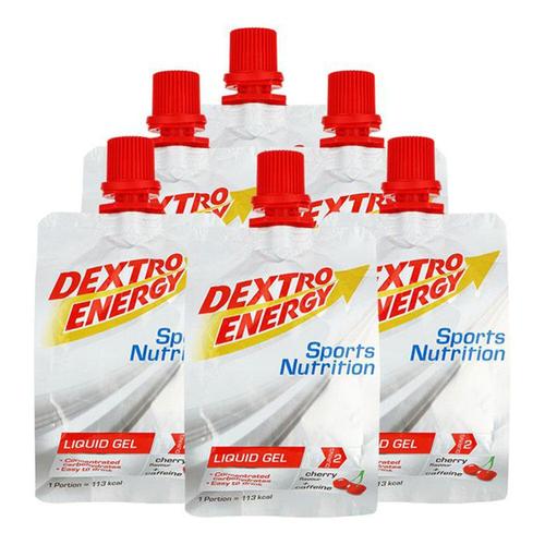 Dextro Energy Liquid Gel, Kirsche-Koffein 6x60 ml Gel