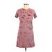 Forever 21 Casual Dress: Pink Acid Wash Print Dresses - Women's Size Small